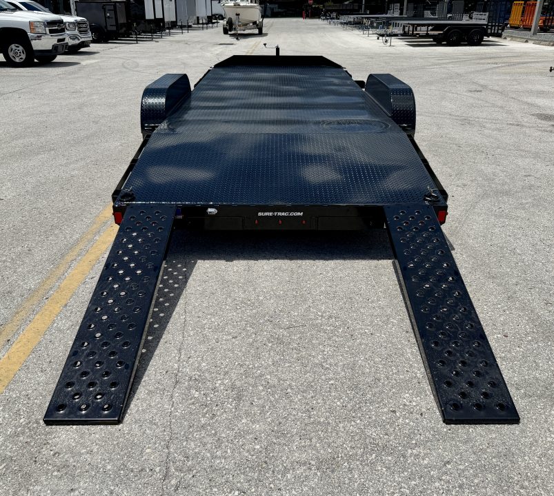 New 2027 Sure-Trac 7x20(16+4) 10k Steel Deck Car Hauler