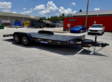 New 2027 Sure-Trac 7x20(16+4) 10k Steel Deck Car Hauler