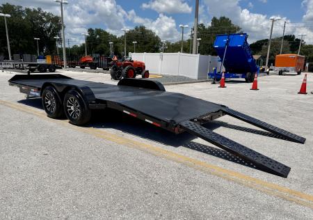 New 2027 Sure-Trac 7x20(16+4) 10k Steel Deck Car Hauler