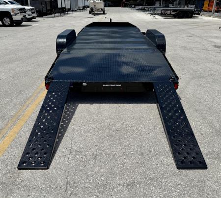 New 2027 Sure-Trac 7x20(16+4) 10k Steel Deck Car Hauler