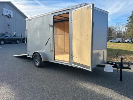 New 6X12 Enclosed Trailer, 66 interior height, ramp, side door, 2,990gvwr. #008331
