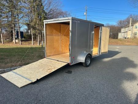 New 6X12 Enclosed Trailer, 66 interior height, ramp, side door, 2,990gvwr. #008331
