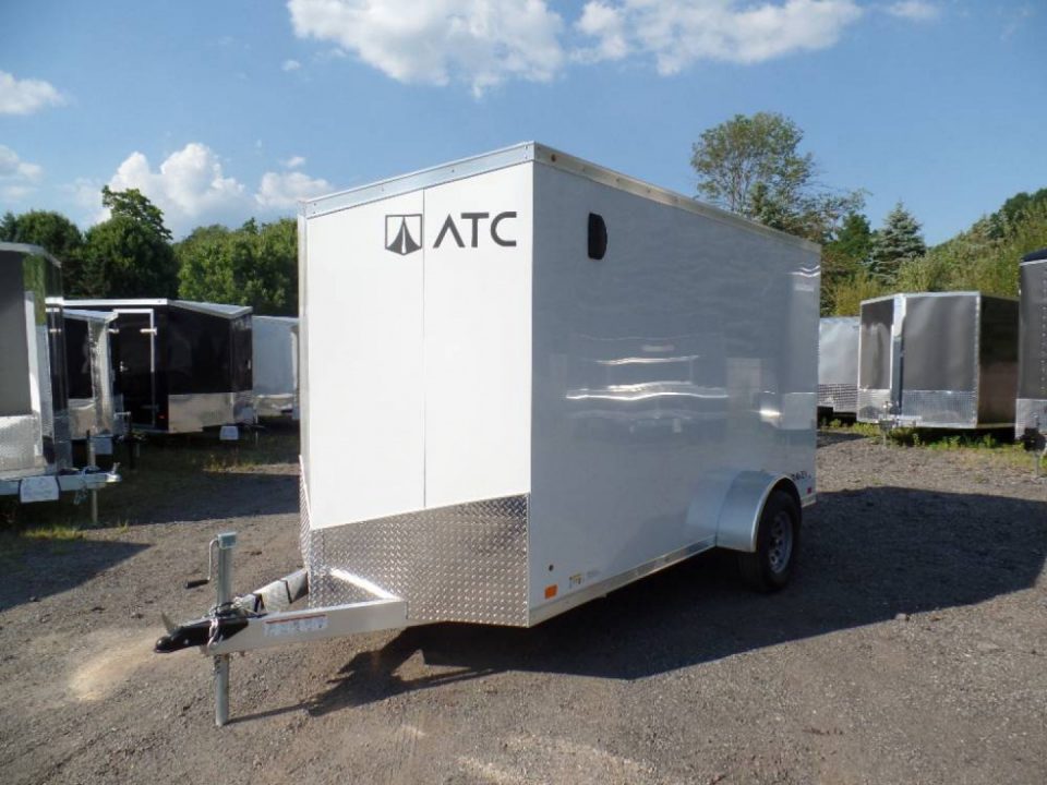New 6X12 Enclosed Trailers, ATC Aluminum Frame 6 6 interior height, ID#231489 White,  #232422 Black