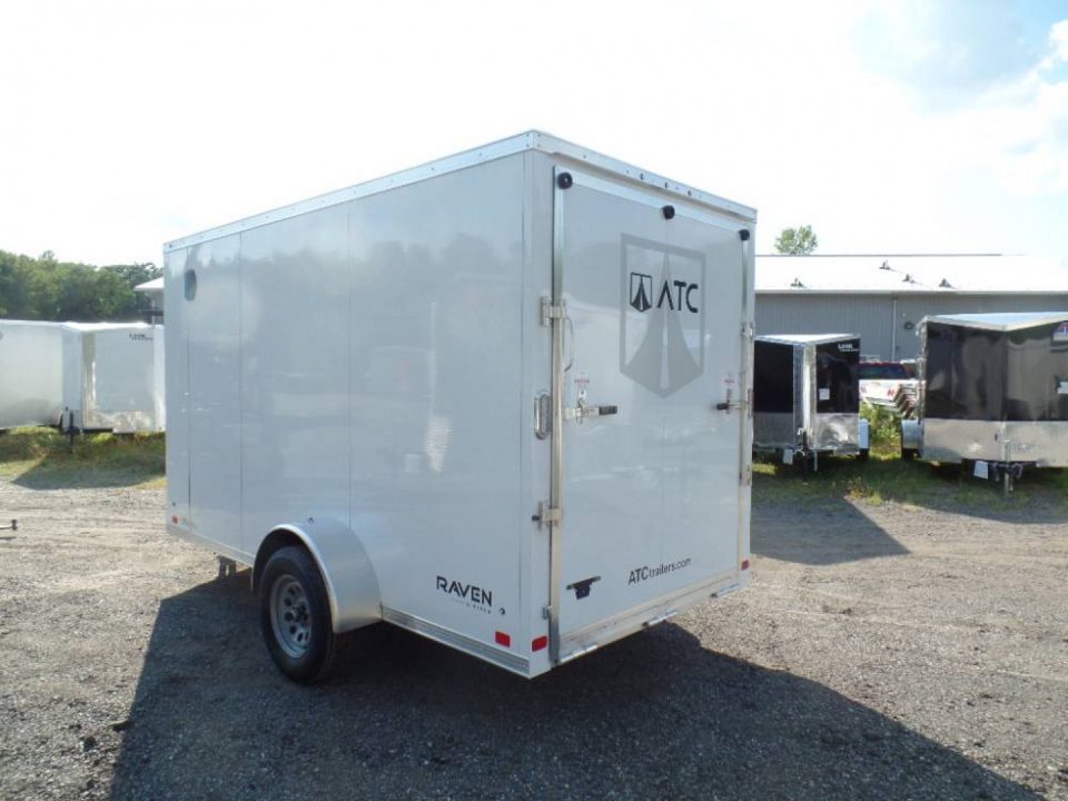 New 6X12 Enclosed Trailers, ATC Aluminum Frame 6 6 interior height, ID#231489 White,  #232422 Black