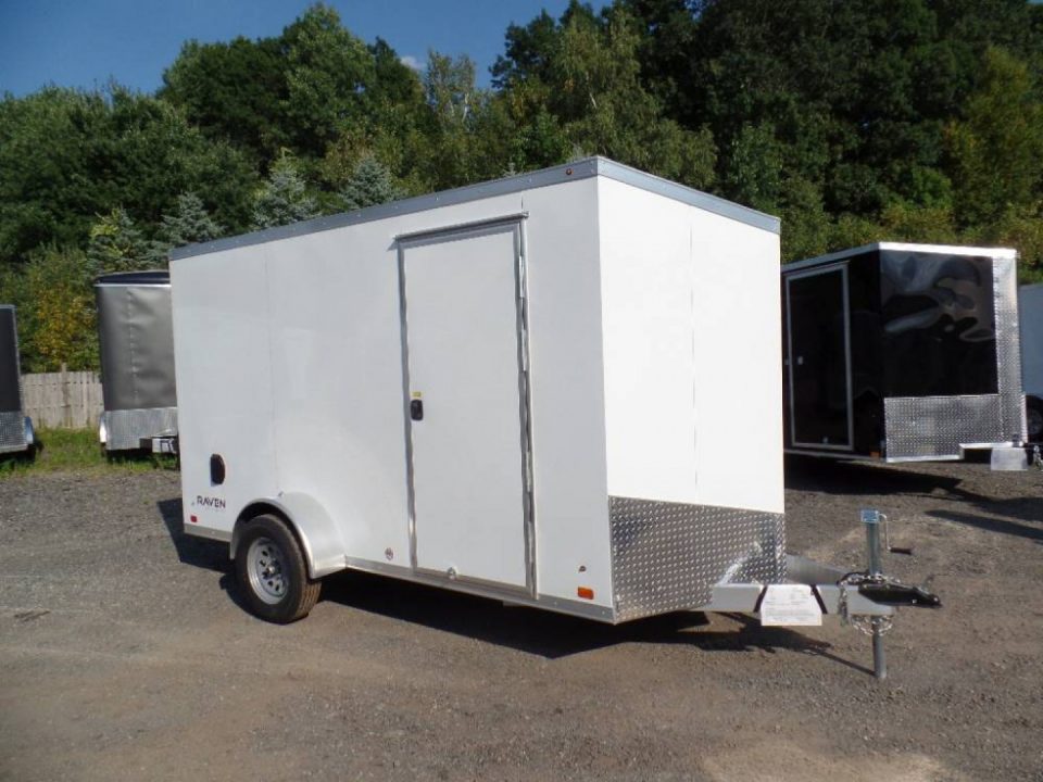 New 6X12 Enclosed Trailers, ATC Aluminum Frame 6 6 interior height, ID#231489 White,  #232422 Black