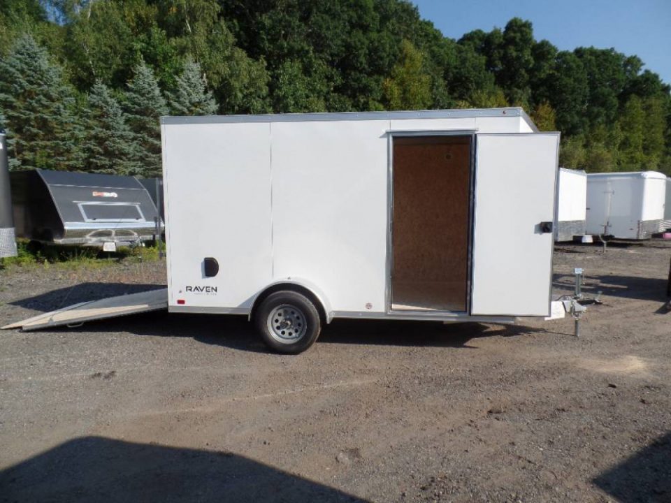 New 6X12 Enclosed Trailers, ATC Aluminum Frame 6 6 interior height, ID#231489 White,  #232422 Black