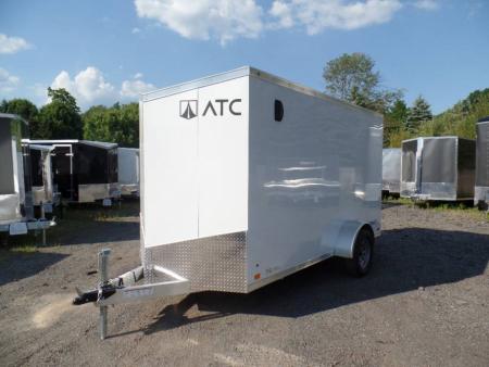 New 6X12 Enclosed Trailers, ATC Aluminum Frame 6 6 interior height, ID#231489 White,  #232422 Black