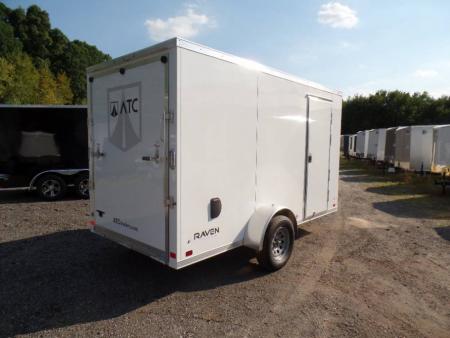 New 6X12 Enclosed Trailers, ATC Aluminum Frame 6 6 interior height, ID#231489 White,  #232422 Black