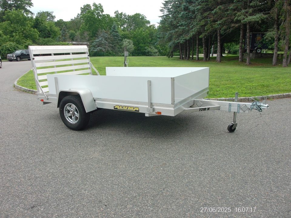 New 2025 Aluma CLOSEOUT! ALUMA-7210H-S-TG-DPS Utility Trailer