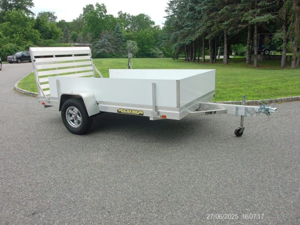 New 2025 Aluma CLOSEOUT! ALUMA-7210H-S-TG-DPS Utility Trailer