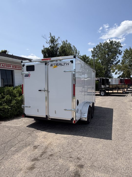 New 2026 Stealth 7 X 16 Cargo / Enclosed Trailer with Double Door and 6ft 6in interior Height Screwless - Light Lid Roof