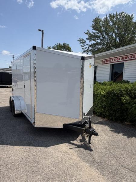New 2026 Stealth 7 X 16 Cargo / Enclosed Trailer with Double Door and 6ft 6in interior Height Screwless - Light Lid Roof