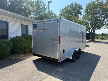 New 2026 Stealth 7 X 16 Cargo / Enclosed Trailer with Ramp Door and 6ft 6in interior Height Light Lid Roof