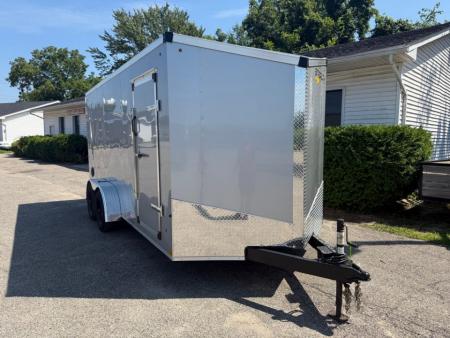 New 2026 Stealth 7 X 16 Cargo / Enclosed Trailer with Ramp Door and 6ft 6in interior Height Light Lid Roof