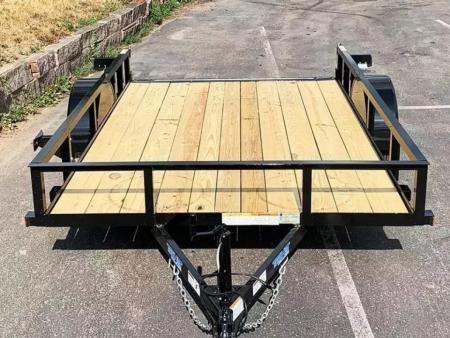 New Top Quality Top Hat 77x10 Open Utility Trailer - Rear Ramp!