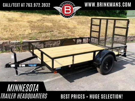 New Top Quality Top Hat 77x10 Open Utility Trailer - Rear Ramp!