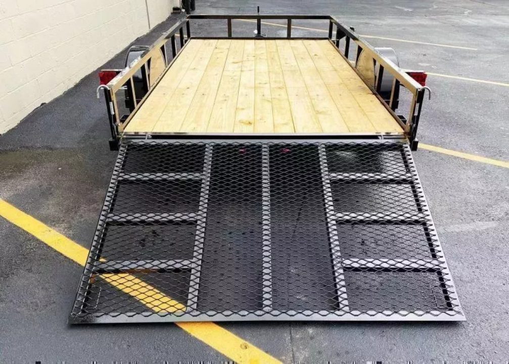 New 2026 Top Quality Top Hat 77x12 Open Utility Trailer - Rear Ramp!