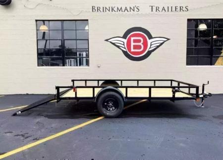 New 2026 Top Quality Top Hat 77x12 Open Utility Trailer - Rear Ramp!