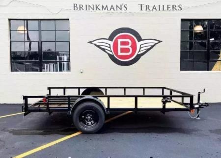 New 2026 Top Quality Top Hat 77x12 Open Utility Trailer - Rear Ramp!