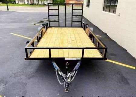New 2026 Top Quality Top Hat 77x12 Open Utility Trailer - Rear Ramp!