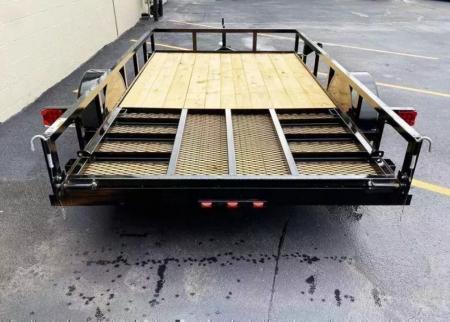 New 2026 Top Quality Top Hat 77x12 Open Utility Trailer - Rear Ramp!