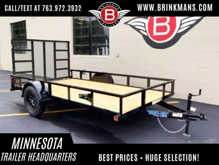 New 2026 Top Quality Top Hat 77x12 Open Utility Trailer - Rear Ramp!