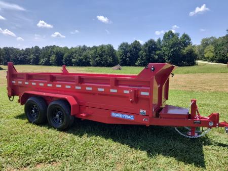 New 2027 Sure-Trac 7x14 Low Profile Scissor Lift Dump Trailer