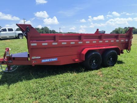 New 2027 Sure-Trac 7x14 Low Profile Scissor Lift Dump Trailer