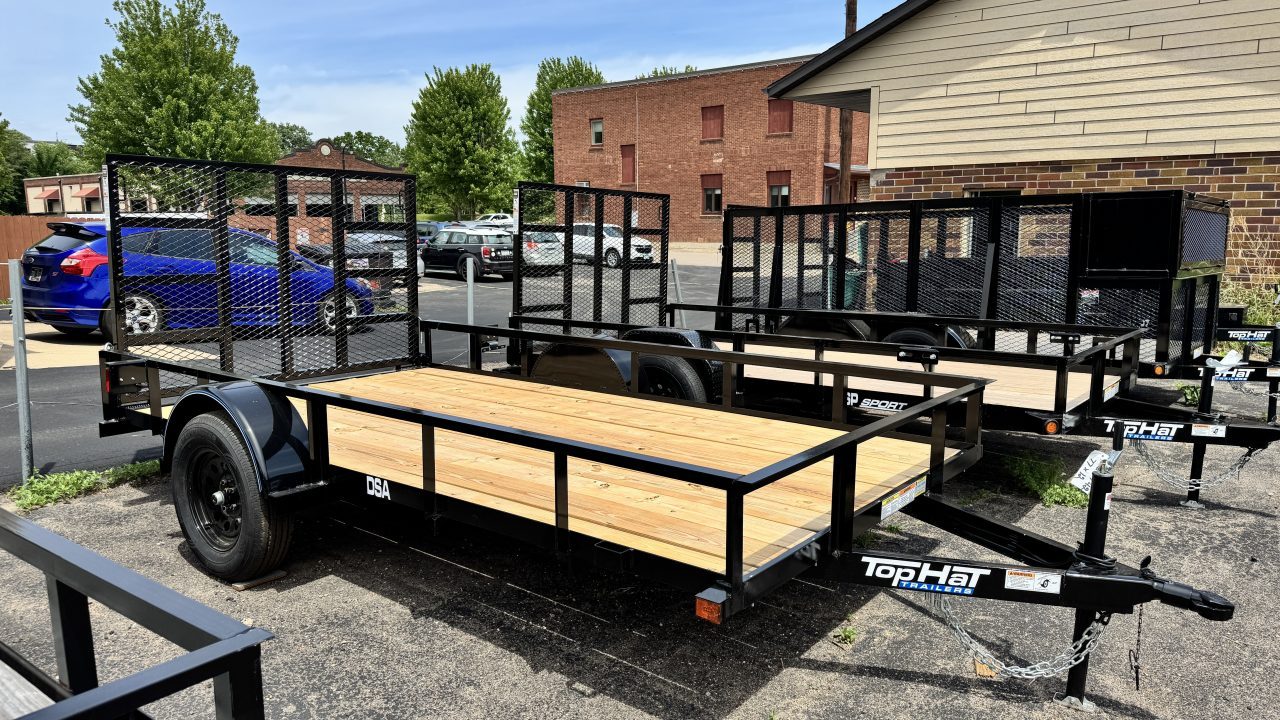 New Top Hat 77x12 Open Utility Trailer - 5200# Axle!