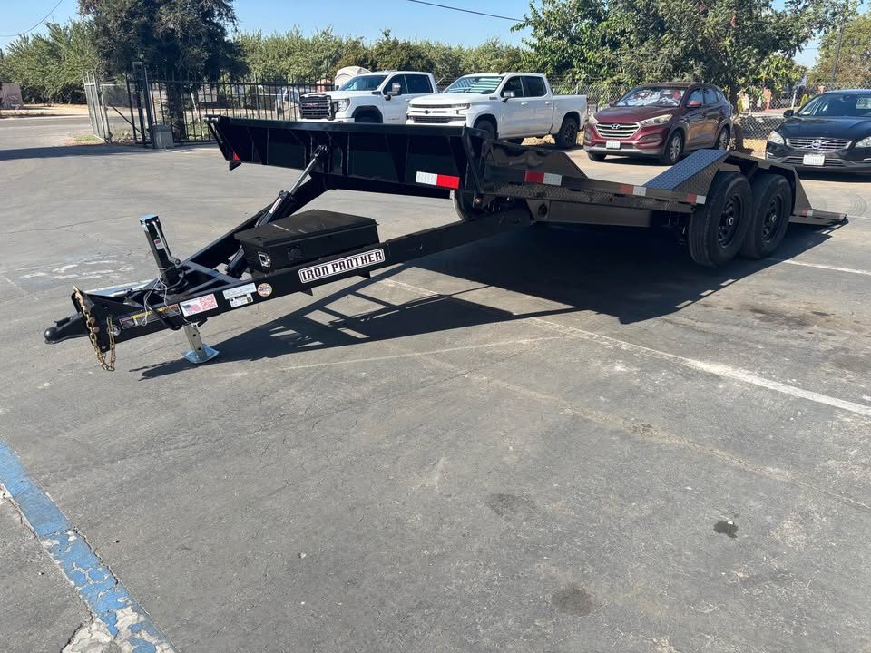 New 2026 Iron Panther Power Tilt Drive Over Fender Car Hauler 9,999 Lbs GVWR