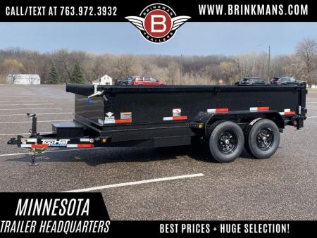 New 2026 Top Hat 7X14 Heavy Duty Dump Trailer 14k scissor lift and tarp 2' sides