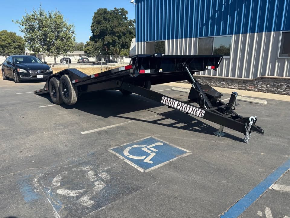 New 2026 Iron Panther Power Tilt Car / Racing Trailer 14,000 Lbs GVWR