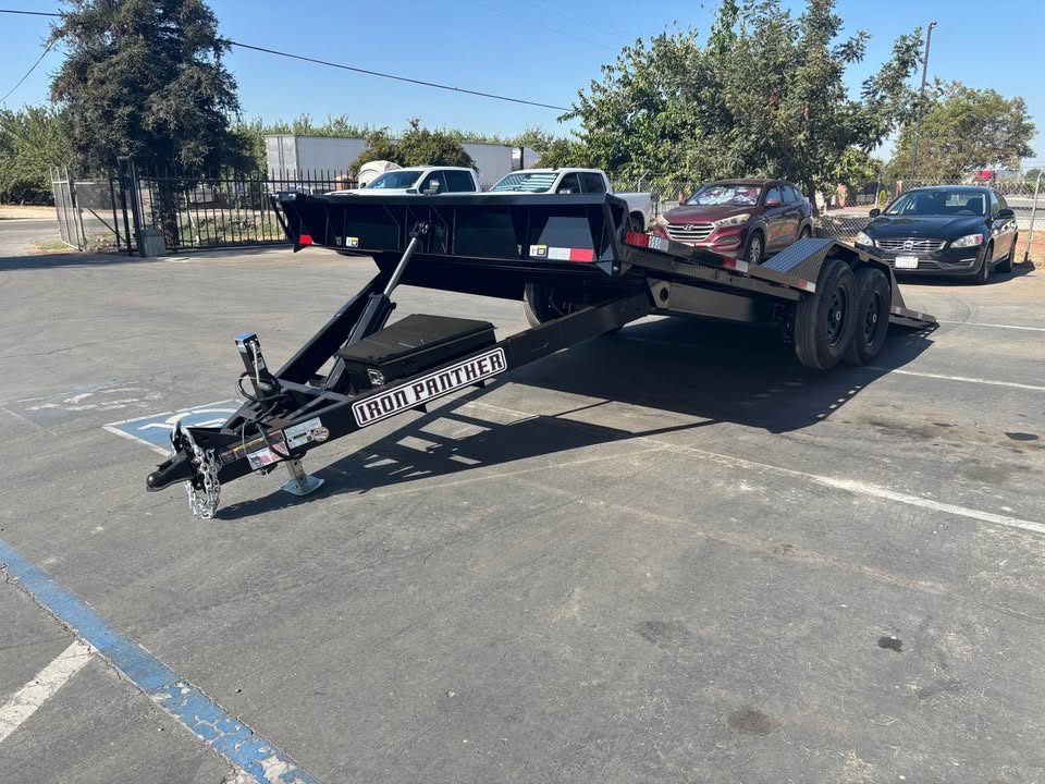 New 2026 Iron Panther Power Tilt Car / Racing Trailer 14,000 Lbs GVWR