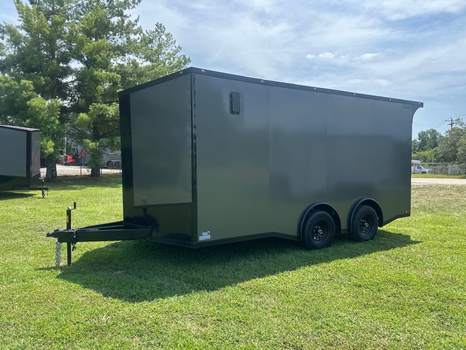 New 2027 8.5x16 Car Hauler-5200 Torsions- Charcoal-poly- Enclosed Car Hauler
