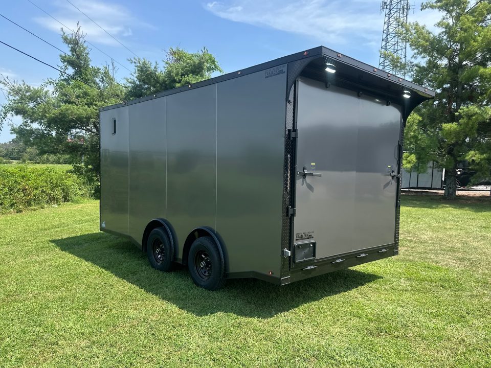 New 2027 8.5x16 Car Hauler-5200 Torsions- Charcoal-poly- Enclosed Car Hauler