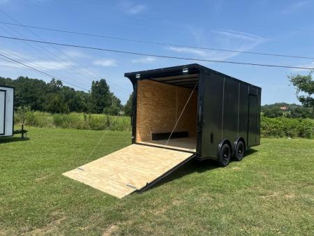 New 2027 8.5x16 Car Hauler-5200 Torsions- Charcoal-poly- Enclosed Car Hauler
