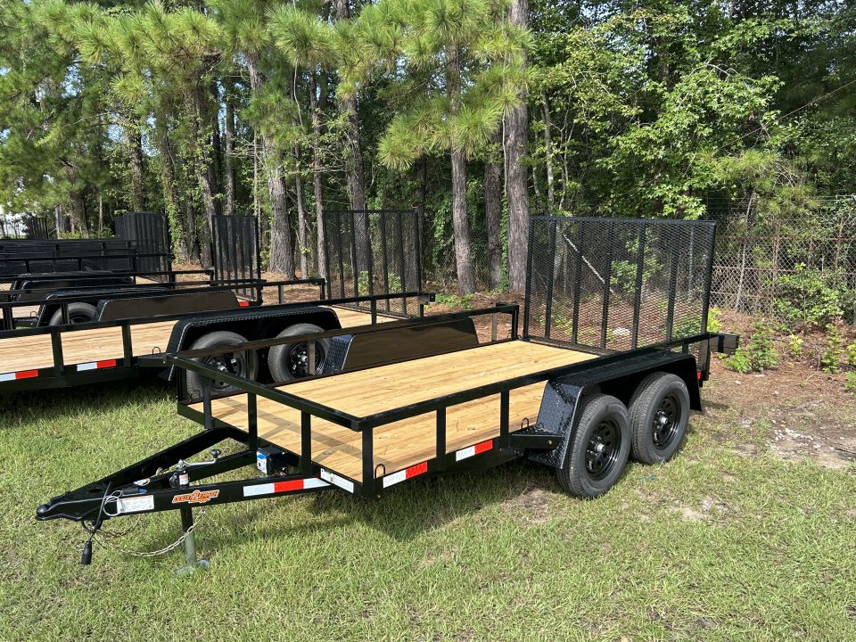 New 2027 Down 2 Earth 76x12 Utility Trailer, Tubing Top Rail, Tubing Spring Assisted Ramp Gate , Brakes on Both Axles