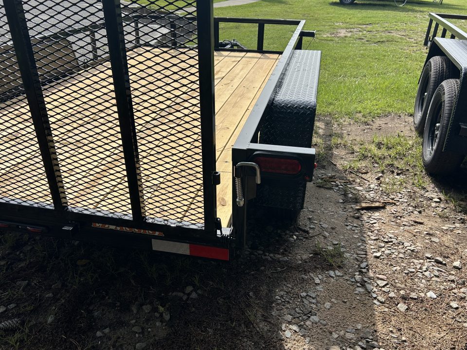 New 2027 Down 2 Earth 76x12 Utility Trailer, Tubing Top Rail, Tubing Spring Assisted Ramp Gate , Brakes on Both Axles
