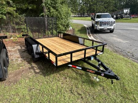 New 2027 Down 2 Earth 76x12 Utility Trailer, Tubing Top Rail, Tubing Spring Assisted Ramp Gate , Brakes on Both Axles