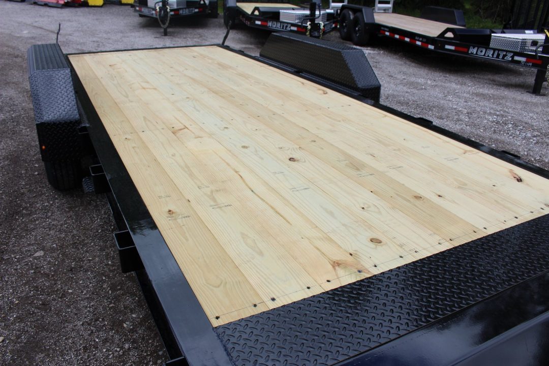 New 2027 Moritz ELBH 7' x 18' Low Pro - Aluminum Ramps - Equipment Trailer - 14000# GVW
