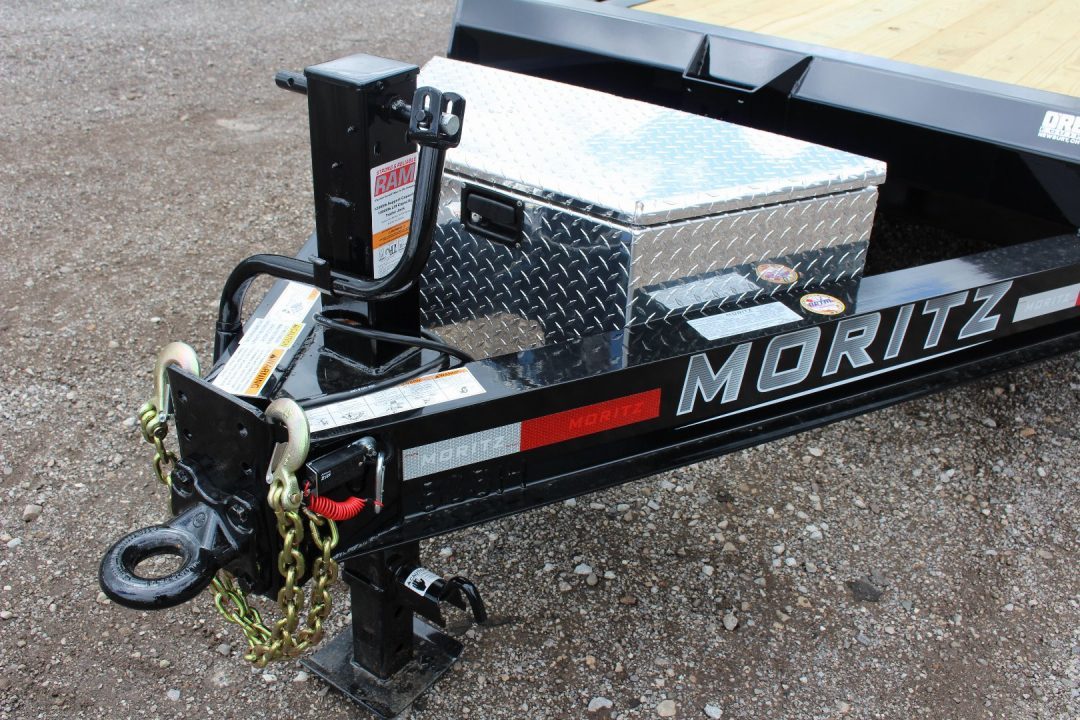 New 2027 Moritz ELBH 7' x 18' Low Pro - Aluminum Ramps - Equipment Trailer - 14000# GVW