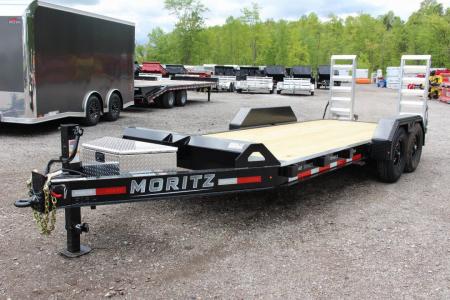 New 2027 Moritz ELBH 7' x 18' Low Pro - Aluminum Ramps - Equipment Trailer - 14000# GVW