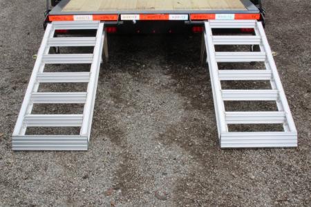 New 2027 Moritz ELBH 7' x 18' Low Pro - Aluminum Ramps - Equipment Trailer - 14000# GVW