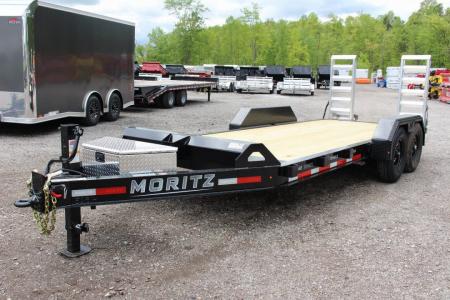 New 2027 Moritz ELBH 7' x 18' Low Pro - Aluminum Ramps - Equipment Trailer - 14000# GVW