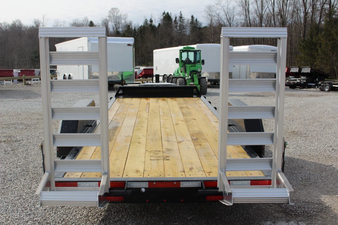New 2027 Moritz ELBH 7' x 20' Low Pro - Aluminum Ramps - Equipment Trailer - 14000# GVW