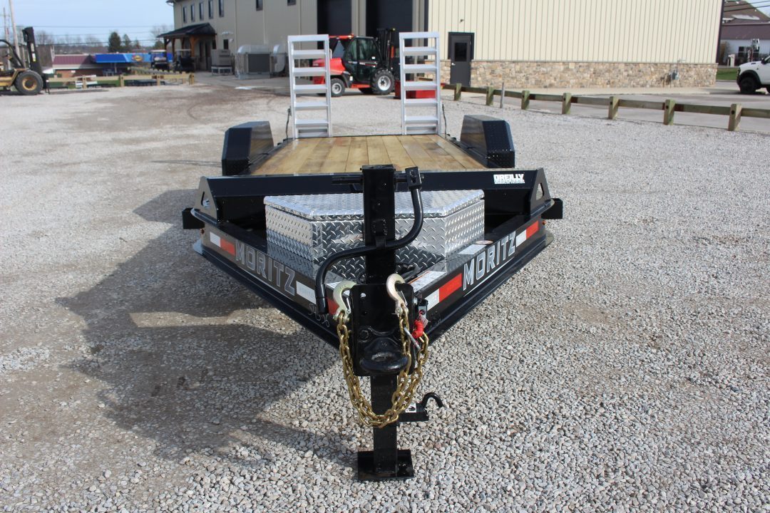 New 2027 Moritz ELBH 7' x 20' Low Pro - Aluminum Ramps - Equipment Trailer - 14000# GVW