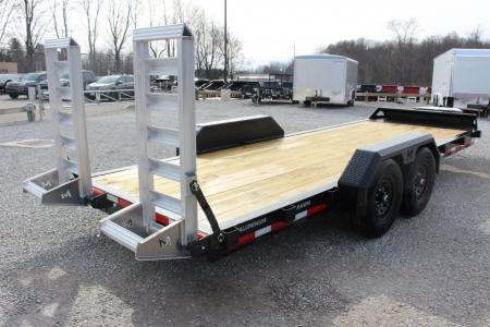 New 2027 Moritz ELBH 7' x 20' Low Pro - Aluminum Ramps - Equipment Trailer - 14000# GVW