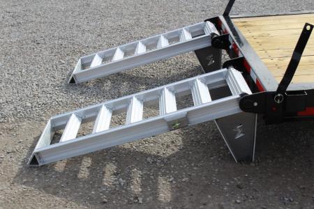 New 2027 Moritz ELBH 7' x 20' Low Pro - Aluminum Ramps - Equipment Trailer - 14000# GVW