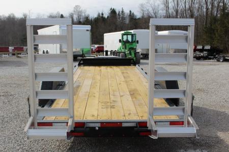 New 2027 Moritz ELBH 7' x 20' Low Pro - Aluminum Ramps - Equipment Trailer - 14000# GVW