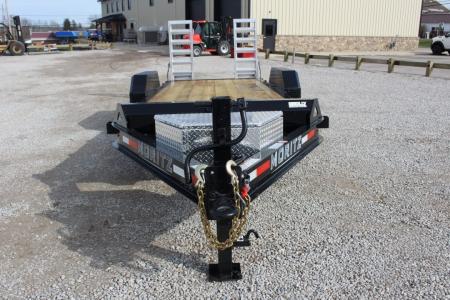 New 2027 Moritz ELBH 7' x 20' Low Pro - Aluminum Ramps - Equipment Trailer - 14000# GVW